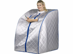 Sauna infrarouge mobile 1000 W avec chauffe-pied et radiateurs