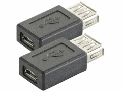 Pack de 2 adaptateurs USB-A vers Micro-USB-B avec mode d'emploi en français