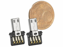 Pack de 2 adaptateurs USB OTG ultra compacts de la marque Merox