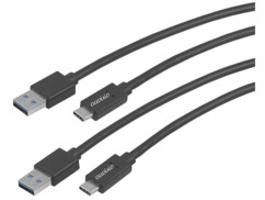 Pack de 2 câbles USB-A vers USB-C 1 m de la marque Auvisio
