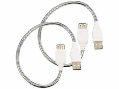 Pack de 2 rallonges USB col de cygne de la marque Pearl