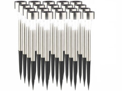 20 mini-bornes solaires à LED avec capteur de luminosité