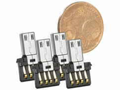 Pack de 4 adaptateurs USB OTG ultra compacts de la marque Merox