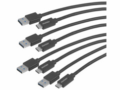 Pack de 2 câbles USB-A vers USB-C de la marque Auvisio
