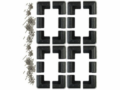 Pack de 4 kits de fixation pour panneau solaire en aluminium coloris noir de la marque Revolt