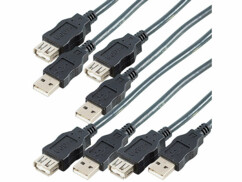 Pack de 4 câbles de rallonge USB-A vers USB-A de la marque PConKey