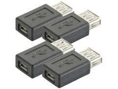 Pack de 2 adaptateurs USB 2.0 type A vers Micro-USB type B de la marque Auvisio