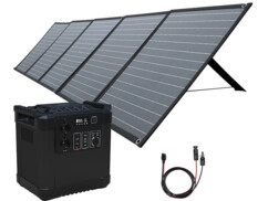 Pack générateur solaire HSG-1150 avec panneau solaire mobile pliable 200 W et câble adaptateur MC4 vers Anderson de la marque Revolt