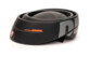 Casque pliable Urban noir replié de face avec accent orange et lettres DU grises