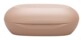 Boîtier fermé beige vu de face légèrement surélevé, rainure d’ouverture et indicateur LED