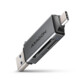 Mini lecteur de cartes SD et microSD AXAGON CRE-DAC USB-C et USB-A