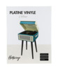 Platine vinyle rétro bluetooth Cottage Bleu Canard avec 4 pieds amovibles