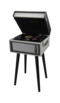 Platine vinyle rétro bluetooth Cottage gris clair avec 4 pieds amovible