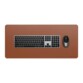 Tapis de bureau Premium aspect cuir coloris marron de la marque Satechi