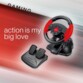 Volant gaming High Octane EG103 avec pédalier pour PC et PlayStation