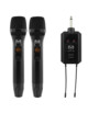 2 micros sans fil UHF Mac Mah W-UHF 200 M avec récepteur rechargeable