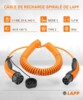 Câble de recharge Type 2 spiralé 11 kW 20 A 5 m