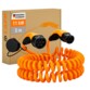 Câble de recharge Type 2 spiralé 11 kW 20 A 5 m