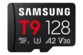 Carte MicroSD Samsung T9 avec lecteur de carte - 128 Go