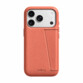 Coque en cuir avec porte-cartes pour iPhone 18 Pro - Marron