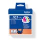 4 cartouches originales Brother LC521 - Pack CMJN