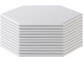 12 panneaux acoustiques autocollants hexagonaux 30 x 26 cm empilé vus de coté