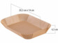 feuille de cuisson pour airfryer avec dimensions 20,5 x 14 x 4,5 cm