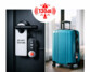 Alarme de poche avec capteur de vibrations mise en situation sur une porte et un bagage