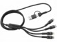 Câble USB-C/A vers USB-C/Micro-USB/Lightning 100 W 1,2 m - coloris noir
