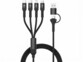 Câble USB-C/A vers USB-C/Micro-USB/Lightning 100 W 1,2 m - coloris noir