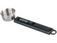 Cuillère-balance Rosenstein & Söhne vue de dessus avec bol inox et manche noir mat avec écran LCD et boutons