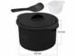 Cuiseur à riz 2,5 L pour micro-ondes avec spatule et dimensions en mm