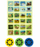 3 disques de projections avec 24 images d'animaux