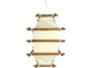 Lanterne de jardin solaire en bois et tissu