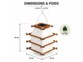 Lanterne de jardin solaire en bois et tissu