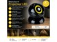 Projecteur LED COB 100 lm rechargeable avec détecteur de mouvement - coloris noir