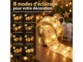 Ruban de Noël LED 10 m - coloris or