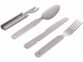 Couverts pour camping cuillère, couteau, fourchette et ouvre bouteille