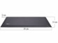 Tapis anti-fatigue pour poste de travail debout vu de 3/4 face avec dimensions en cm