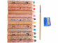 12 crayons de couleur aquarelle avec taille-crayon et pinceau