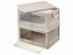 2 boîtes de rangement pliables 45 L coloris blanc de la marque Xcase