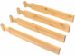 4 cloisons de tiroirs en bambou extensibles 38,1 à 45 cm