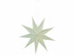 étoile pliable en carton 30 cm vert pastel vue de face