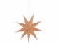 étoile pliable en carton 30 cm brune vue de face