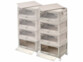 Pack de 8 boîtes de rangement AB-130 avec 8 roues