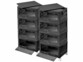 Pack de 8 boîtes de rangement AB-130 avec 8 roues