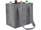 Sac de transport en feutre gris pour 6 bouteilles
