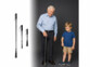 Chausse-pied extensible en aluminium mise en situation avec une personne âgée et un enfant l'utilisant