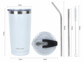Gobelet isotherme double paroi 600 ml - blanc
