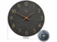 Horloge murale en bois Ø 30 cm avec vue arrière